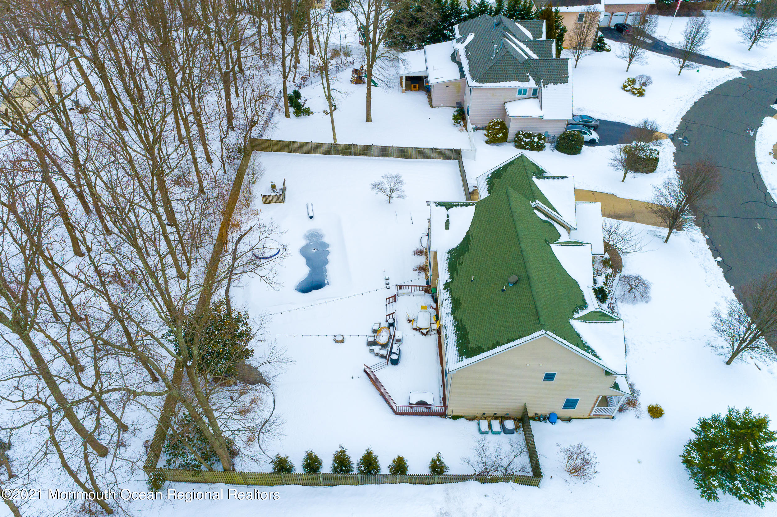 2100 Red Gate Road Allenwood, NJ 08720 - Photo 50 of 61 an aerial view of a house with a yard and trees