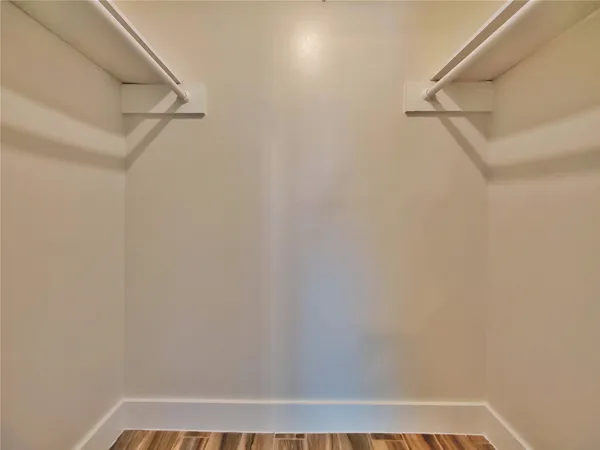 a view of small space with racks on the wall