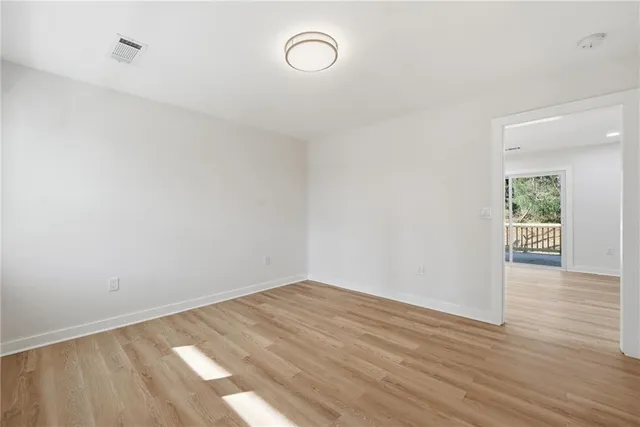 wooden floor in a room