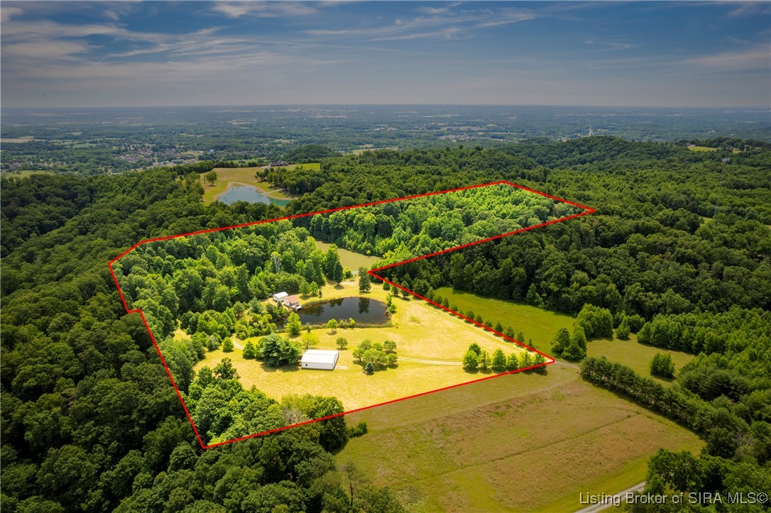 1715 Ballou Road Floyds Knobs, IN 47119 - Photo 1 of 38 Picture of six acre square parcel with larger pole