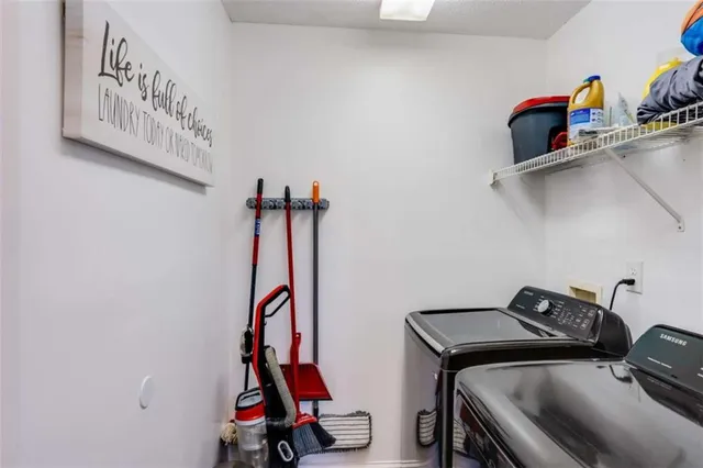 a view of storage and utility room with