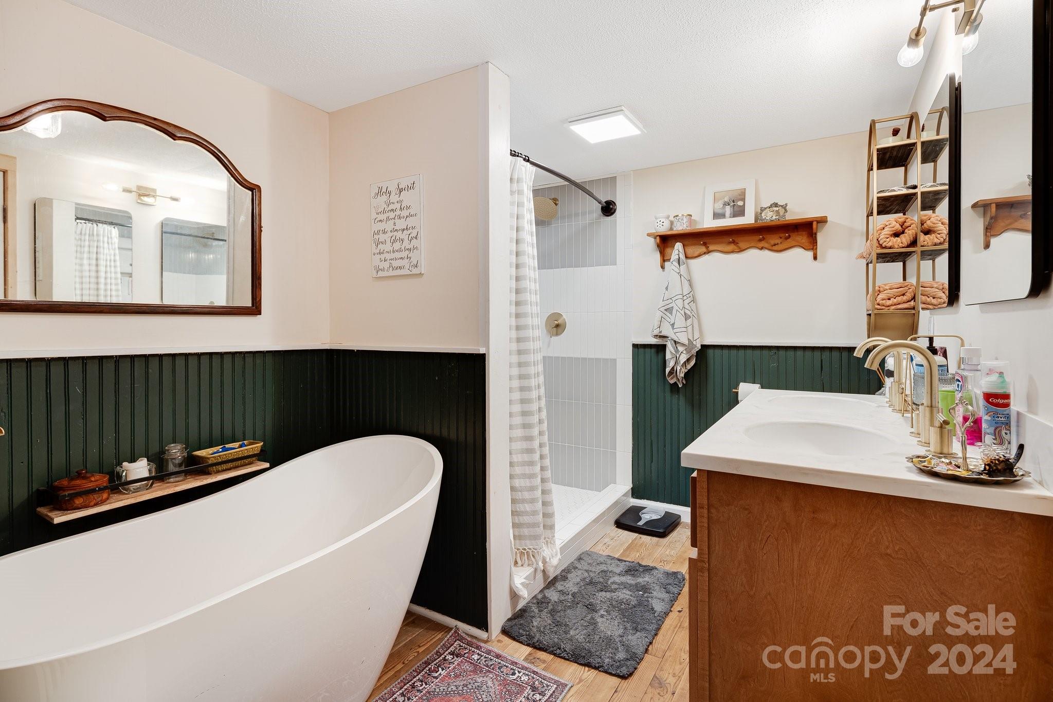 99 Cook Road Hot Springs, NC 28743 - Photo 3 of 26 a bathroom with a bathtub sink and mirror
