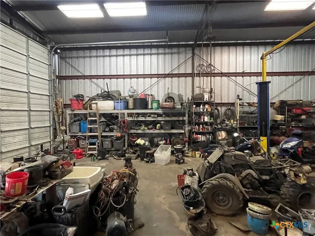 a view of a storage room with washer and dryer
