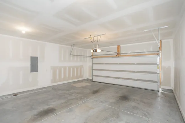 a view of an empty room with a windows