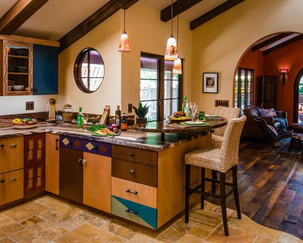 a kitchen with a sink and a stove