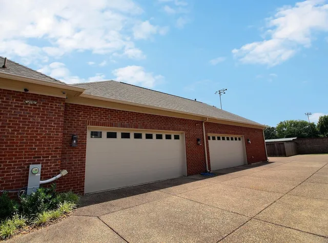 a front view of a building