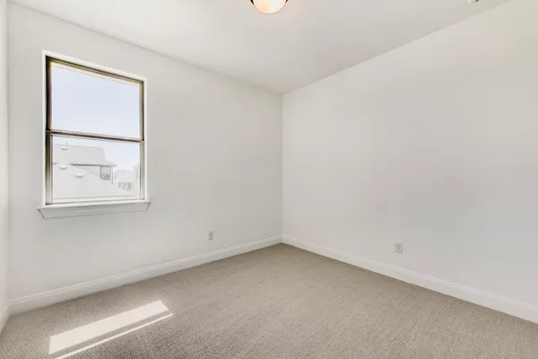 an empty room with a window