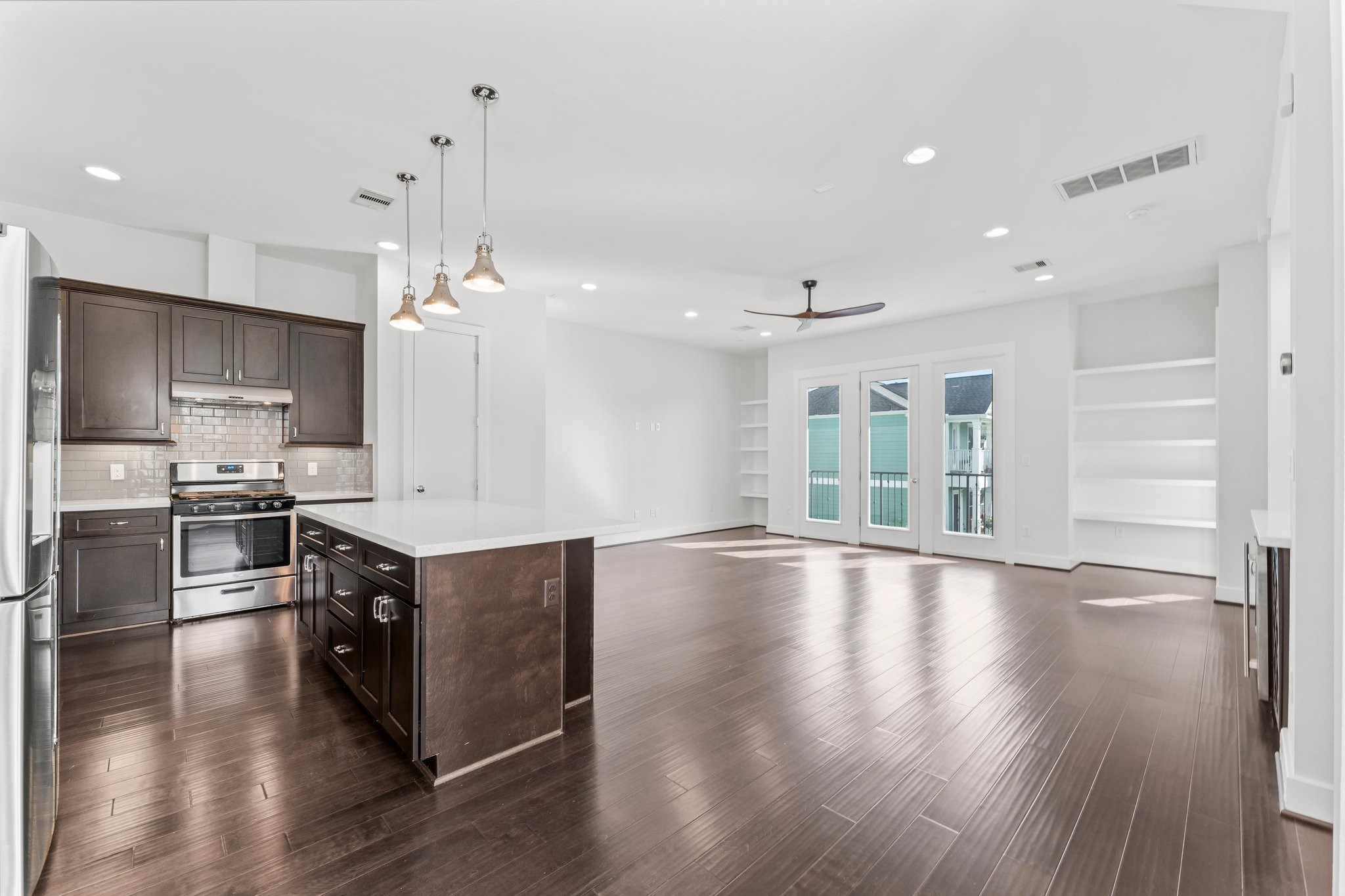 2909 Gillespie Street, Unit A Houston, TX 77020 - Photo 14 of 32 Open Concept Kitchen & Living Area