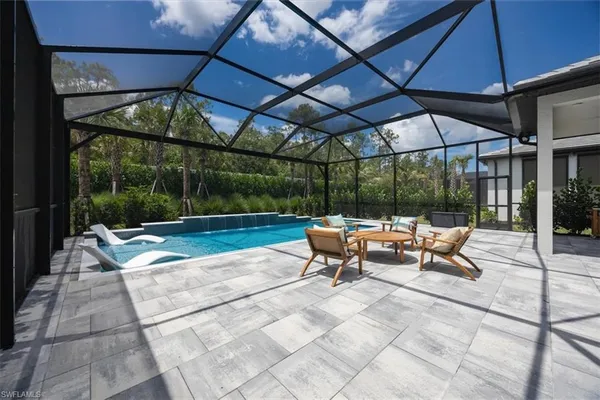 a outdoor space with a sitting space