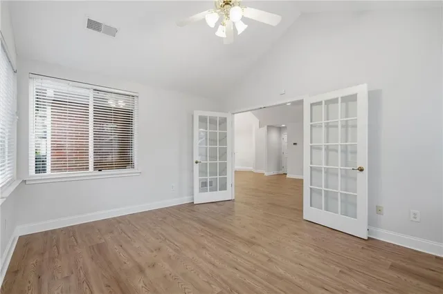 a view of livingroom with hardwood floor and window