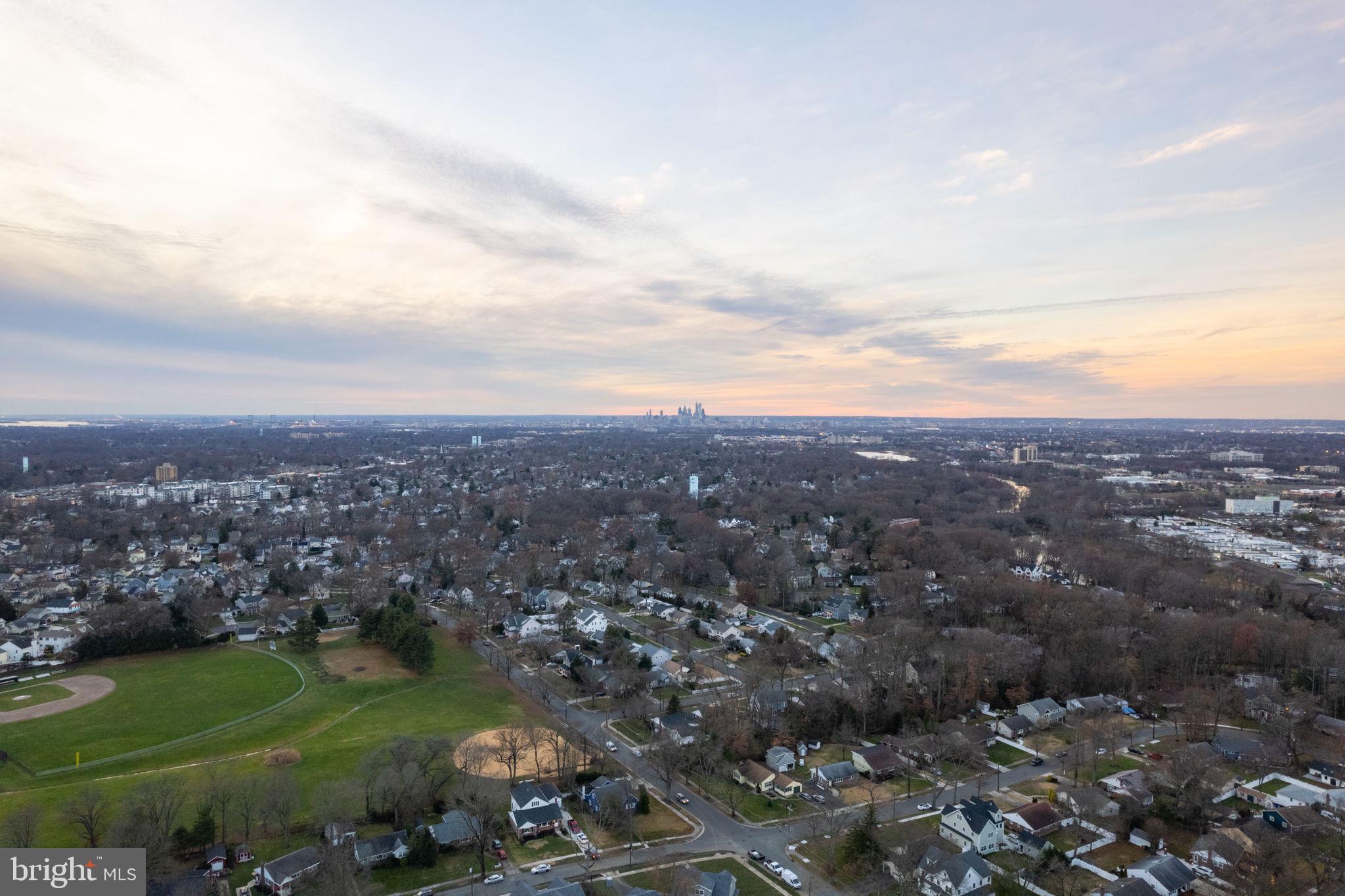745 Cedar Avenue Haddonfield, NJ 08033 - Photo 54 of 55 an aerial view of residential houses with city view