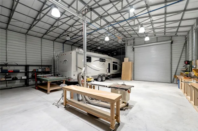 a building outdoor space with patio furniture