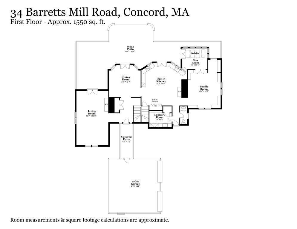 34 Barretts Mill Road Concord, MA 01742 - Photo 37 of 40 a picture of a floor plan
