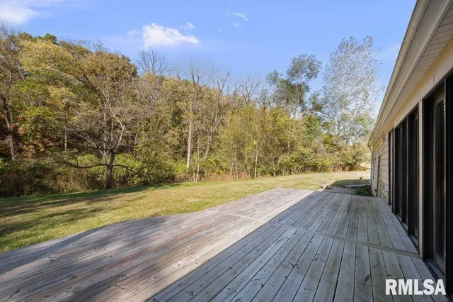 a view of a swimming pool with an outdoor space
