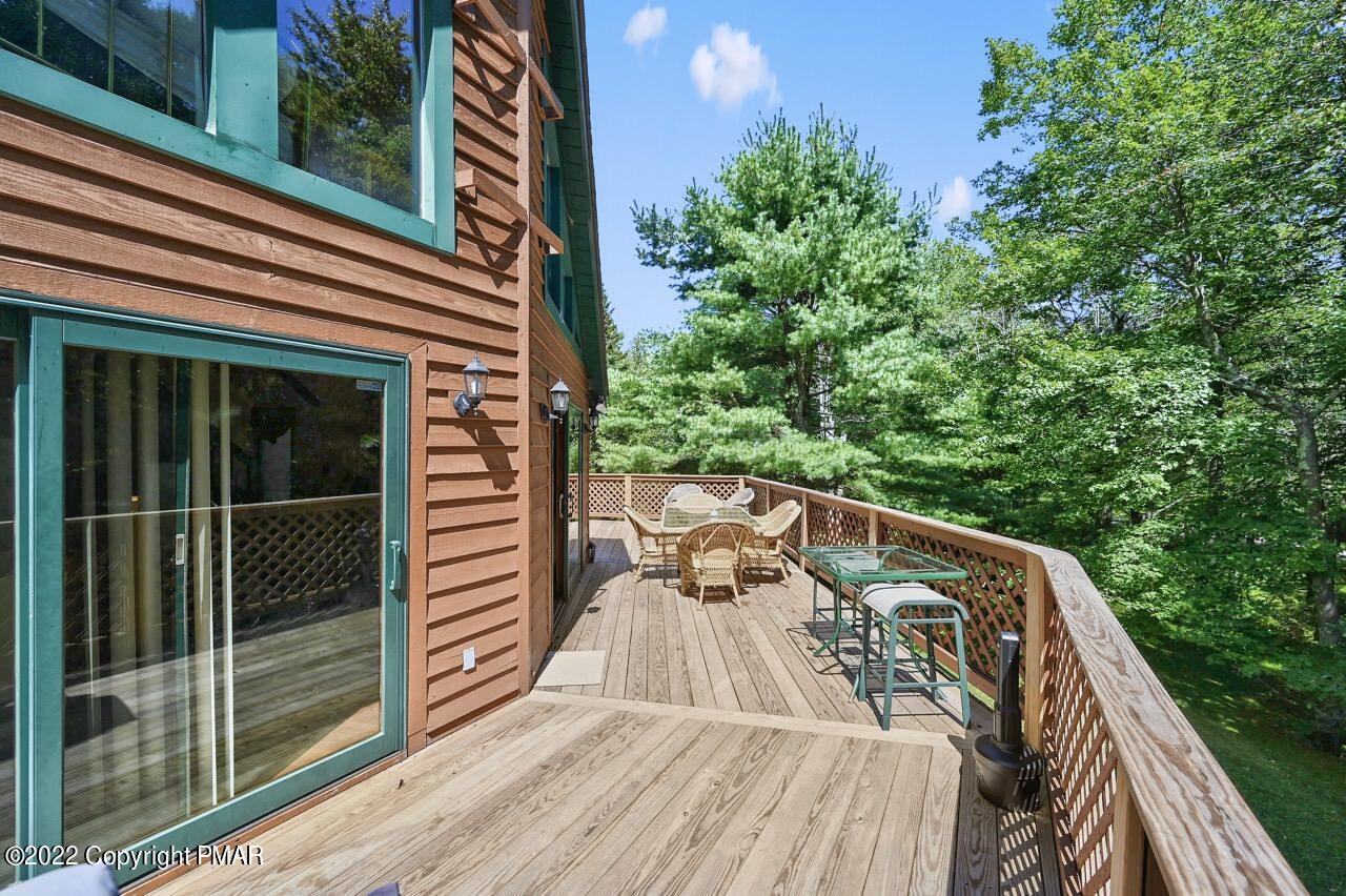 134 Moseywood Road Lake Harmony, PA 18624 - Photo 51 of 70 a view of balcony with wooden floor and fence