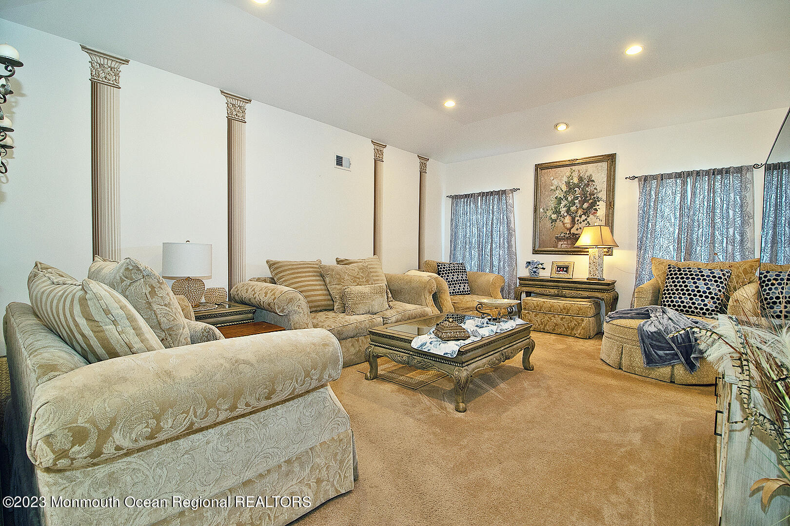 27 Pancoast Road Waretown, NJ 08758 - Photo 14 of 37 a living room with furniture and a large window