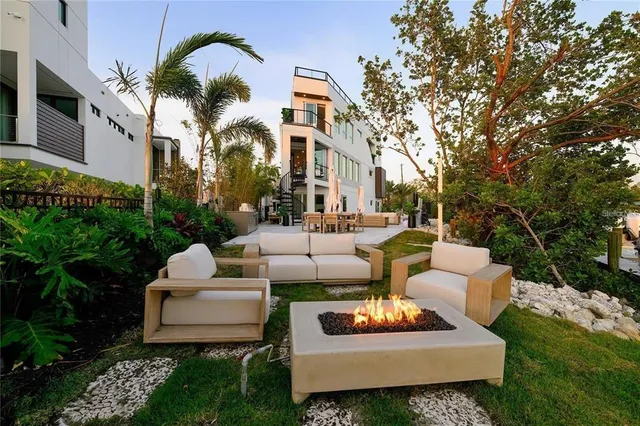 a view of a terrace with couches