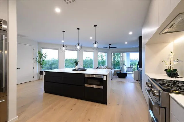 a spacious bathroom with a bathtub and sink
