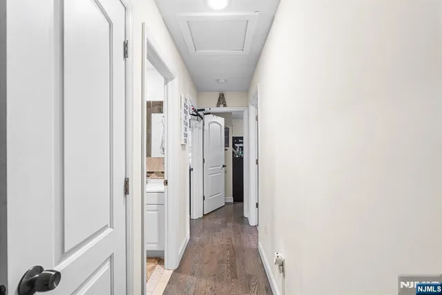 a view of hallway with stairs