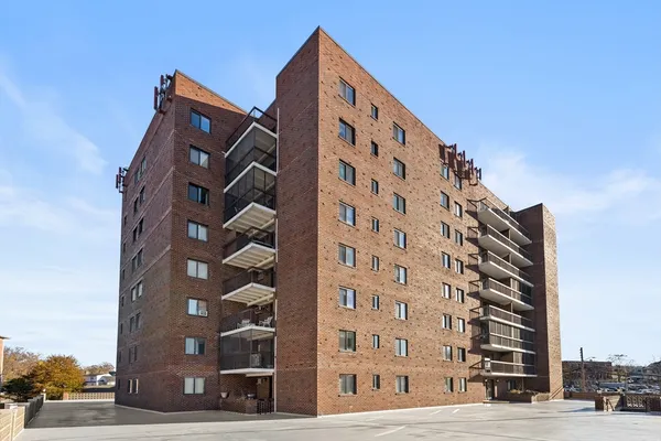 a front view of a building