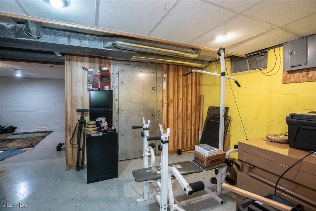 4962 Nettleton Road Medina, OH 44256 - Photo 35 of 43 Exercise room with electric panel and tile patterned floors