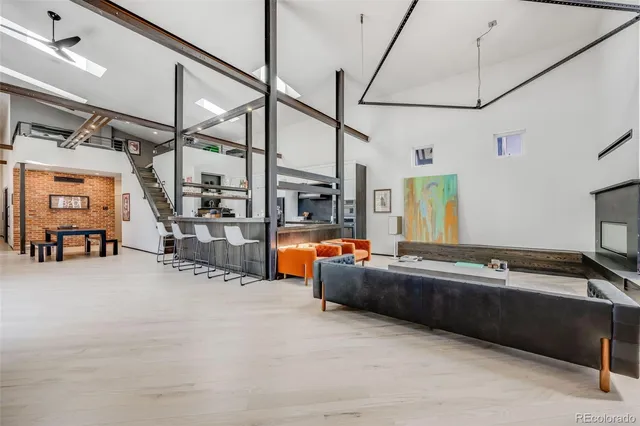 a bed room with a bed and a couch