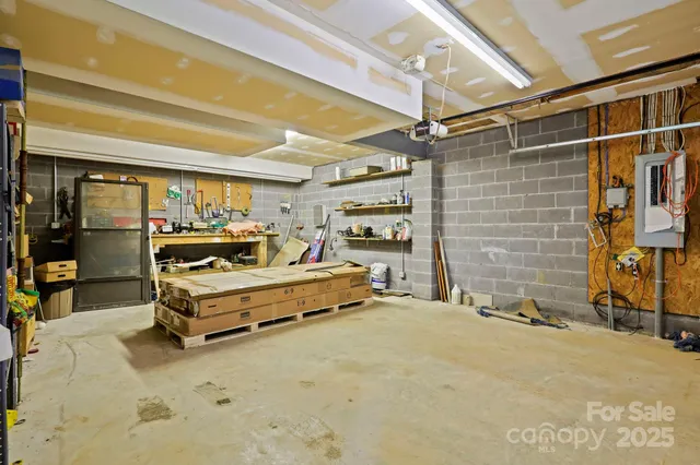 a bedroom with a bed and closet