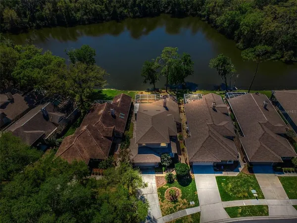 a view of backyard with green space