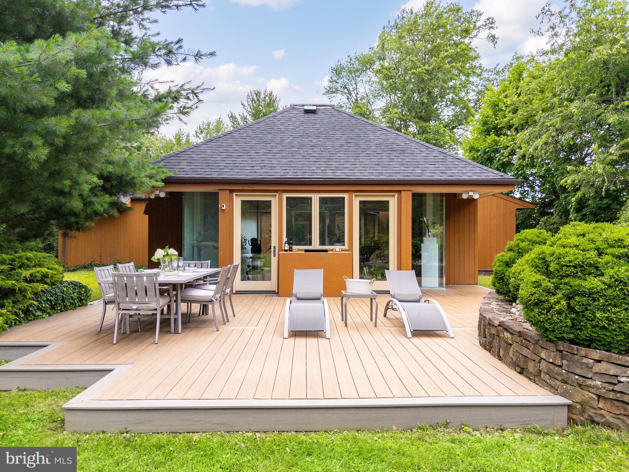 411 Clairemont Road Villanova, PA 19085 - Photo 54 of 76 a view of a house with backyard and sitting area