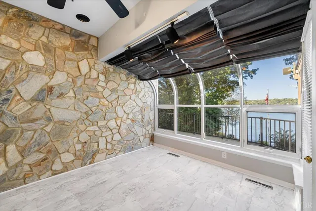 a view of backyard with green space