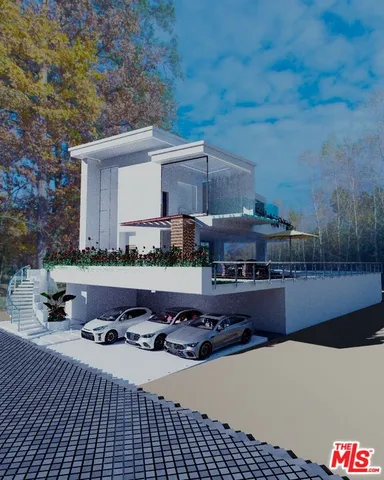 a view of a backyard of a house