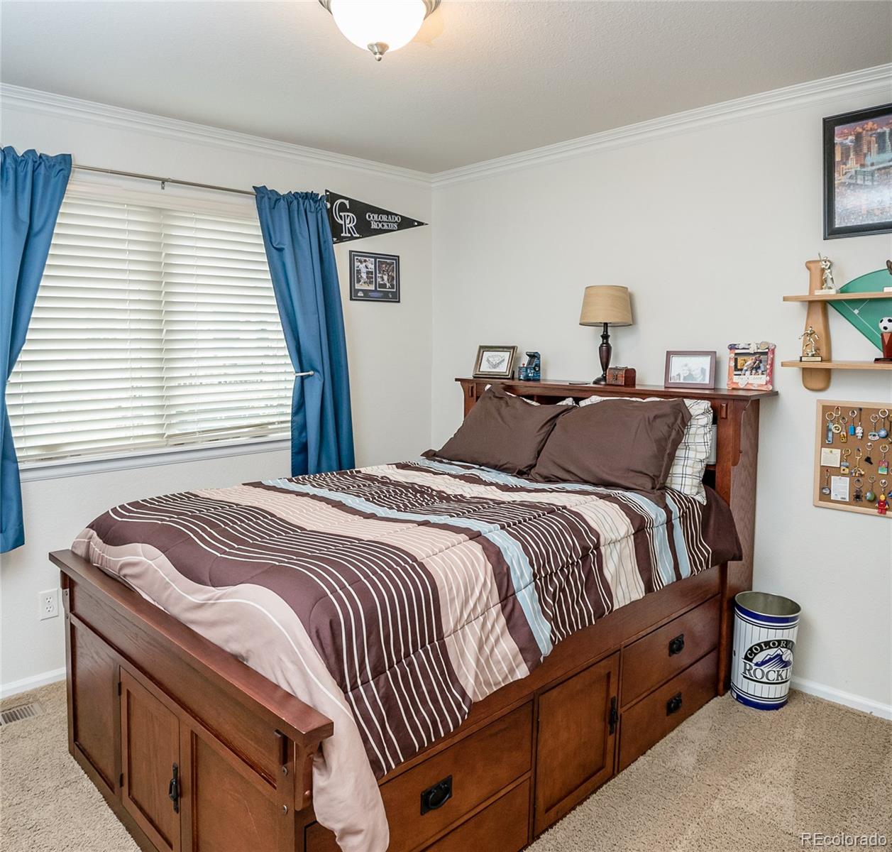 10221 South Nickolas Avenue Highlands Ranch, CO 80130 - Photo 21 of 35 a bedroom with a bed and a window