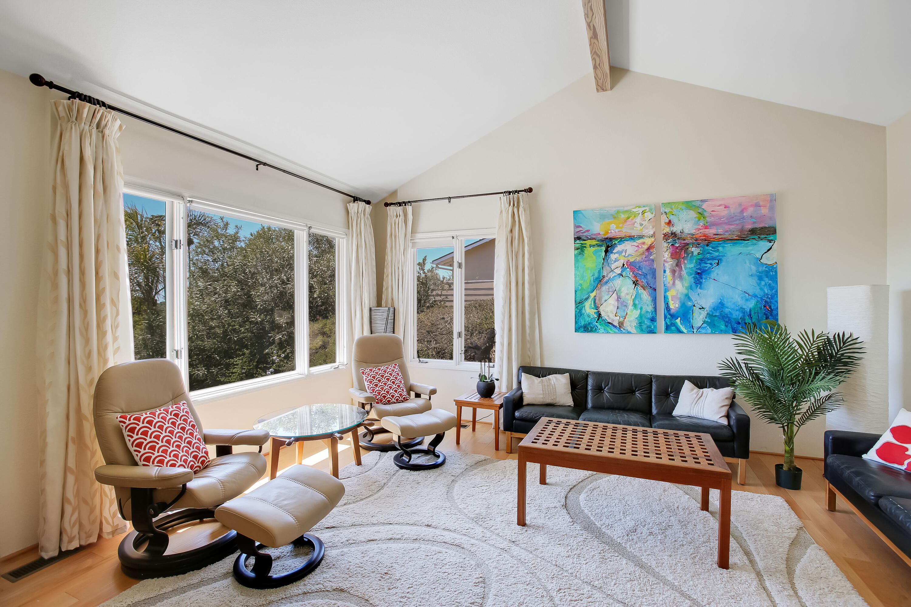 435 Fellowship Road Santa Barbara, CA 93109 - Photo 7 of 47 a living room with furniture and a large window