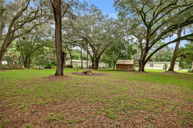 a view of a lake view with houses in background