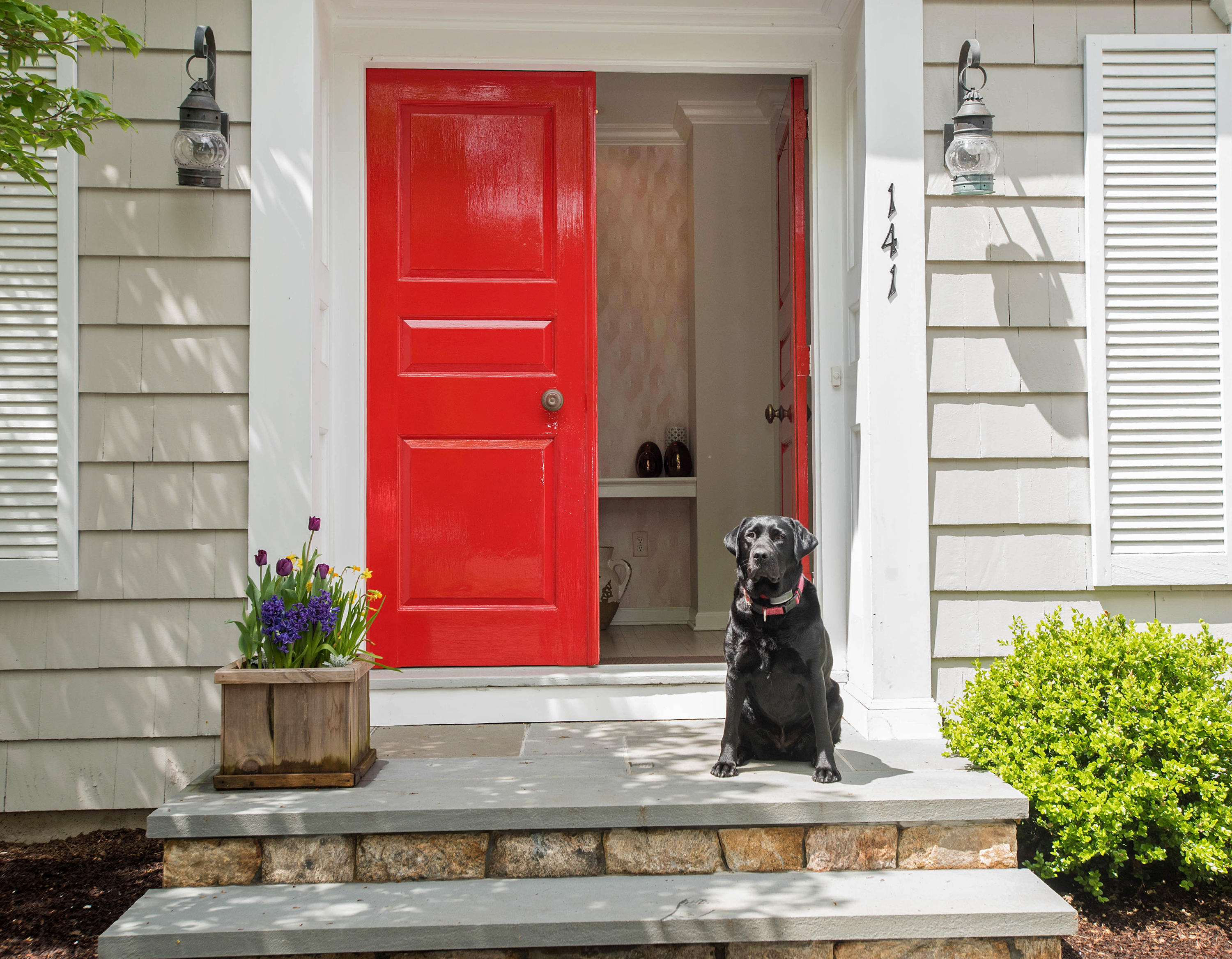141 Oenoke Ridge New Canaan, CT 06840 - Photo 2 of 18 a view of a entryway door of the house