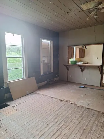 a view of kitchen and window