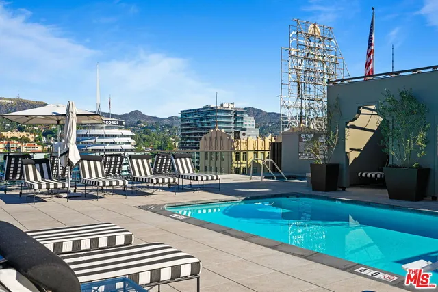 a view of a city with tall buildings