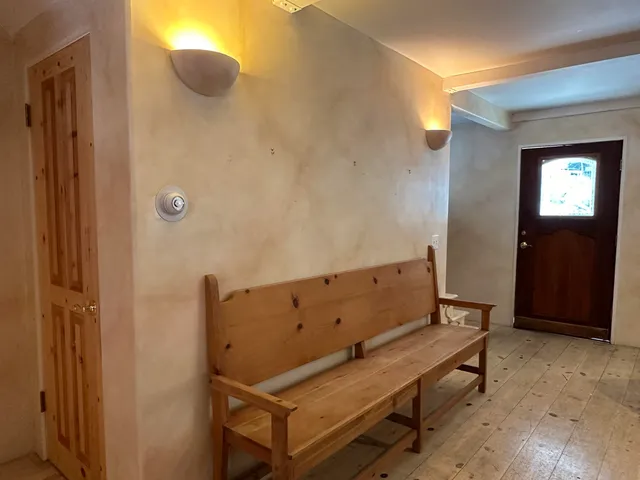 a room with a table and chair