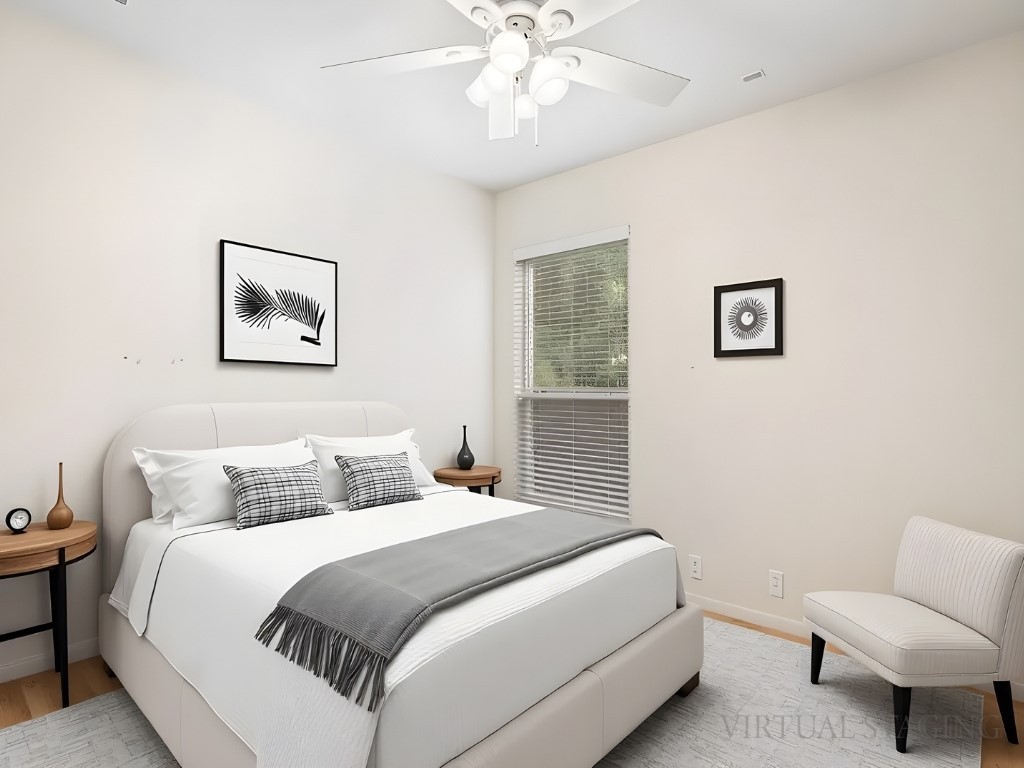1858 Nelson Ranch Loop Cedar Park, TX 78613 - Photo 20 of 32 Bedroom with a ceiling fan and wood finished floors
