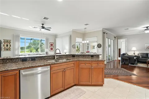 a kitchen with lots of counter space and a sink