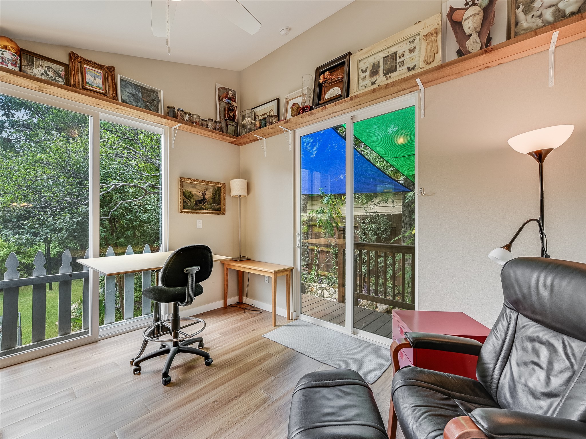 1205 Enfield Road Austin, TX 78703 - Photo 26 of 34 a livingroom with workspace and a window