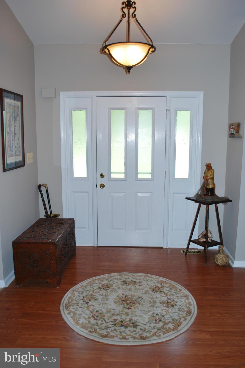 Hardwood floors in foyer