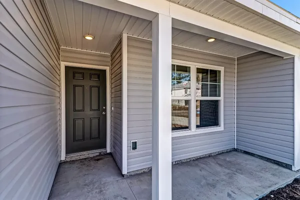a view of front door of house