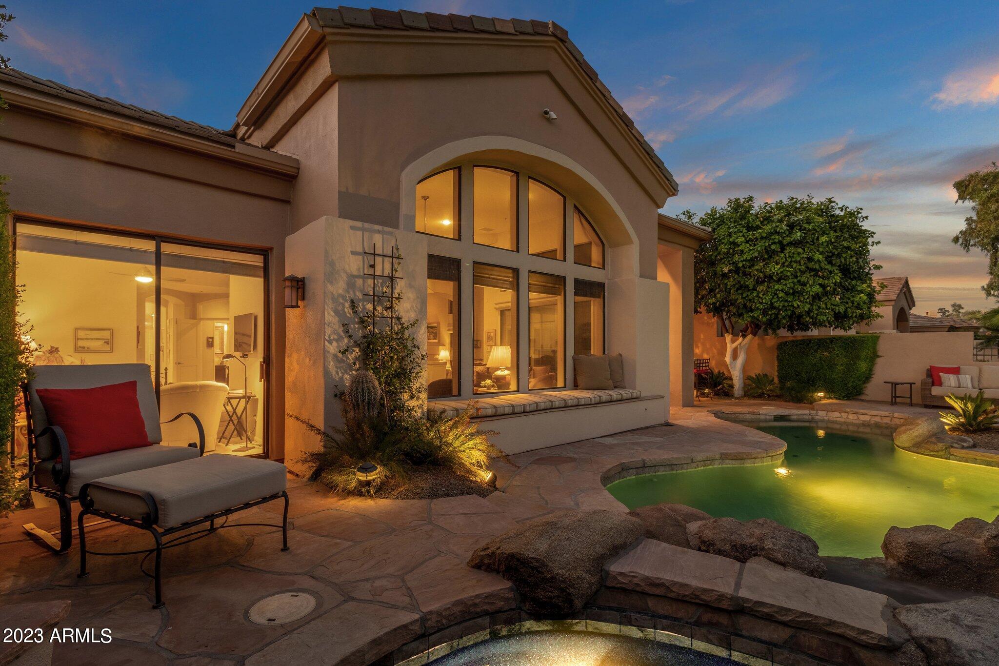 7705 East Doubletree Ranch Road, Unit 11 Scottsdale, AZ 85258 - Photo 51 of 58 Master Bedroom Opens To Patio