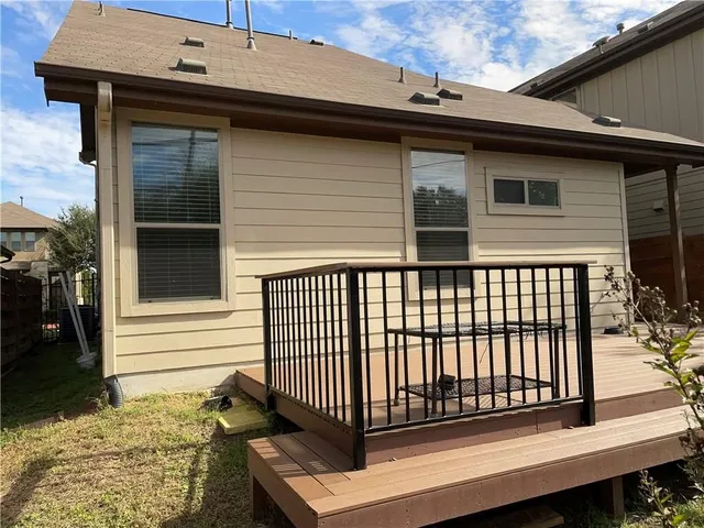 a view of a wrought iron stairs