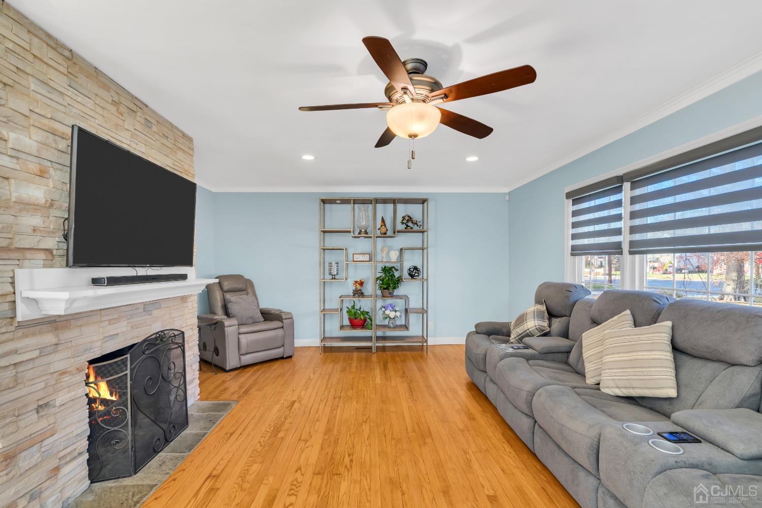 116 Grovers Mill Road Plainsboro, NJ 08536 - Photo 20 of 78 a living room with furniture and a flat screen tv
