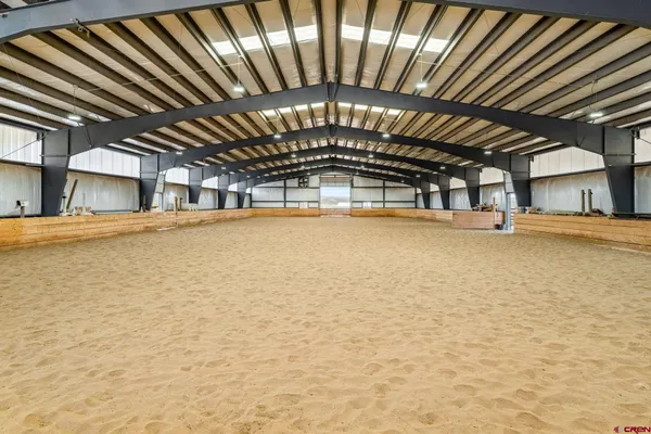 a view of a swimming pool with an outdoor space