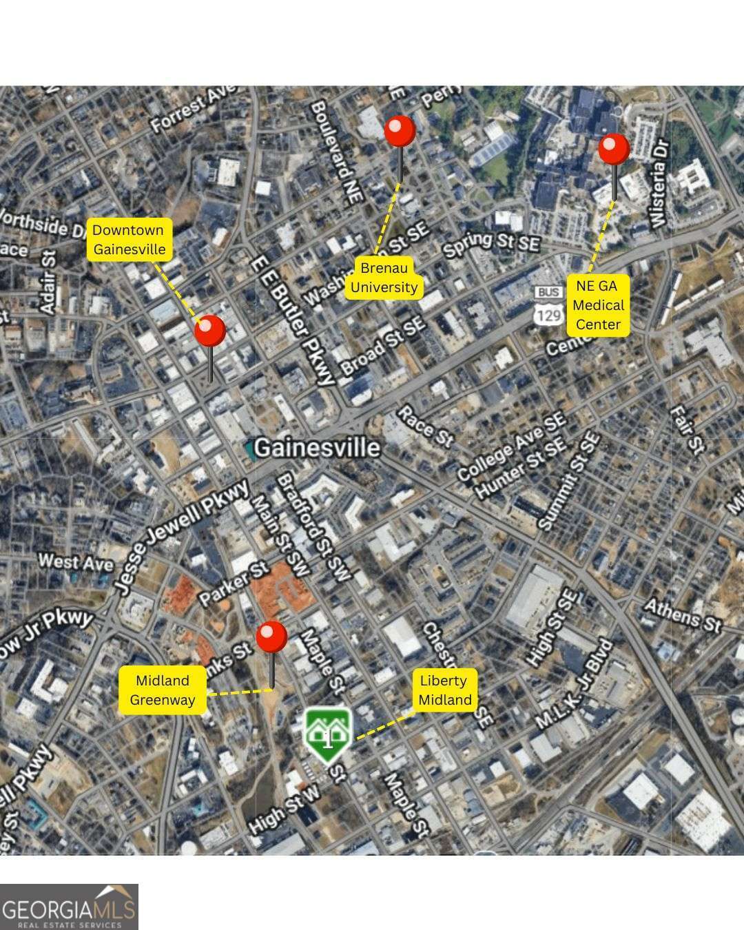 790 Grove Street Gainesville, GA 30501 - Photo 2 of 15 a view of swimming pool a fireplace a swimming pool and a yard