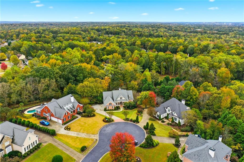 2855 Strathmore Drive Cumming, GA 30041 - Photo 89 of 96 an aerial view of a residential houses with outdoor space and swimming pool