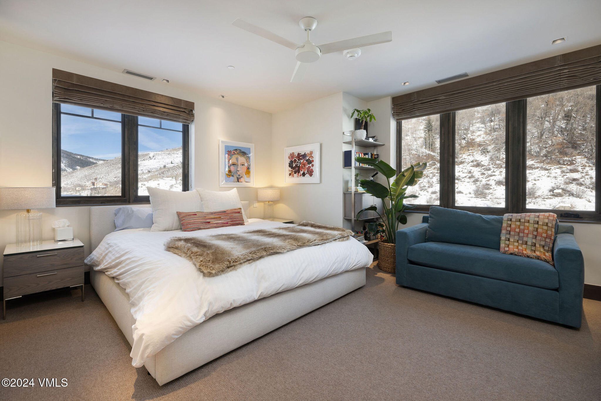 430 South Frontage Road East, Unit RU301 Vail, CO 81657 - Photo 13 of 29 a bedroom with a bed couch and windows